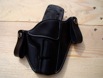 IWB for Browning Hi-Power. Black Leather with Grey Thread